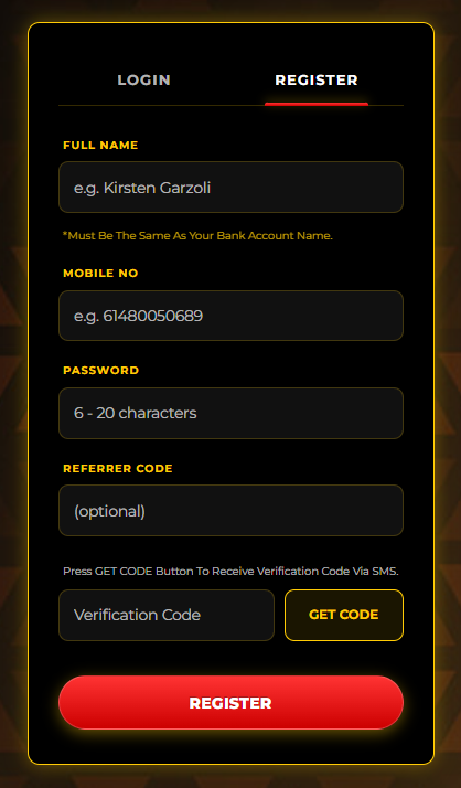 Spinaroo Registration Form
